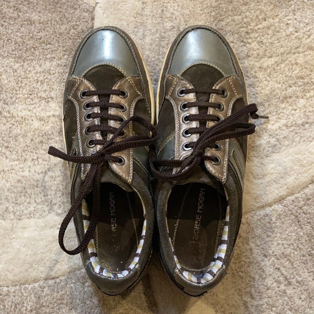 BORSE MOGAN Womens Leather Sneakers Size 7.5 (EU 38)